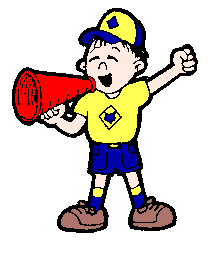 Cub Scout with MegaPhone Cartoon