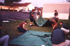 Venturing Crew 369's Leaders Learn to set up Tents